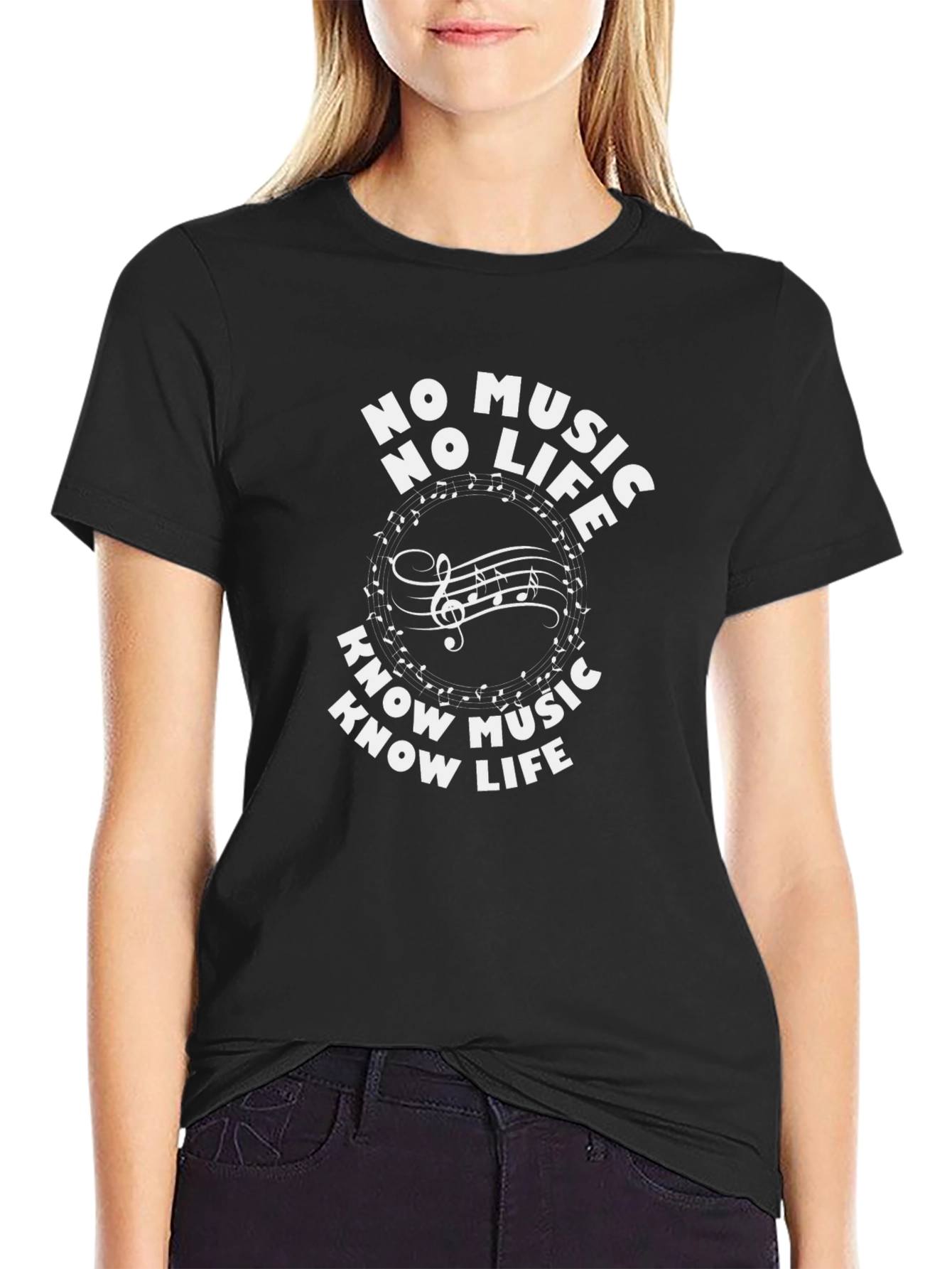 Music Lover Tee: No Music No Life T-Shirt