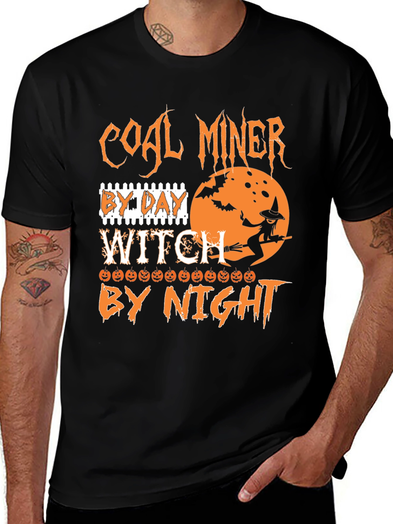 Coal Miner Witch T-Shirt Halloween Tee