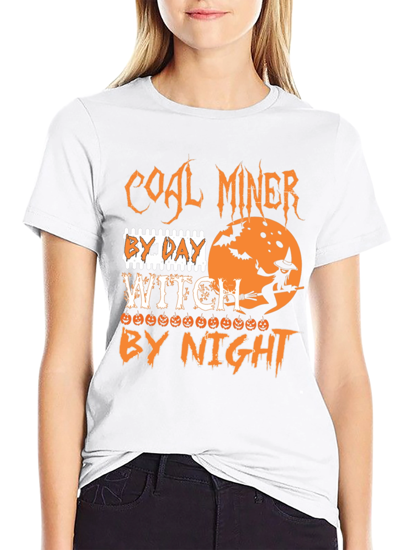 Coal Miner Witch T-Shirt Halloween Tee