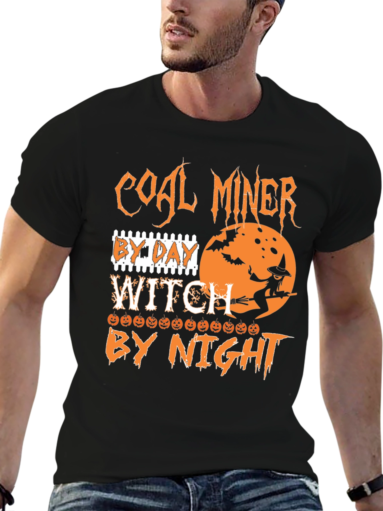 Coal Miner Witch T-Shirt Halloween Tee
