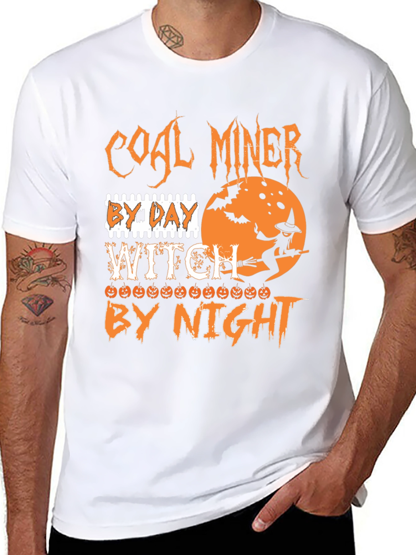 Coal Miner Witch T-Shirt Halloween Tee