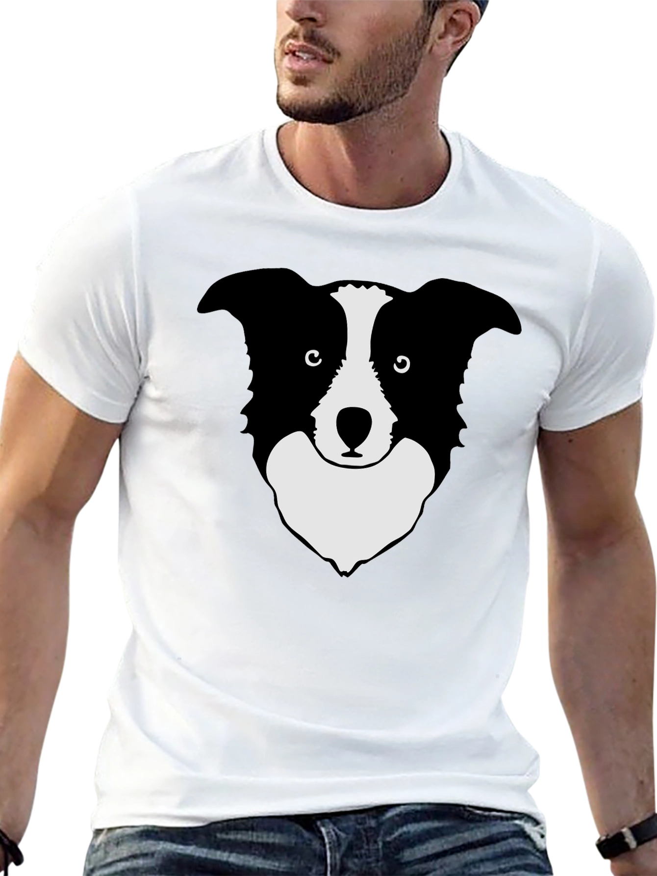 Border Collie Graphic T-Shirt - Black