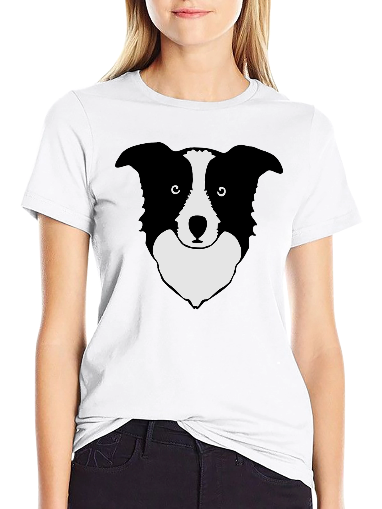 Border Collie Graphic T-Shirt - Black
