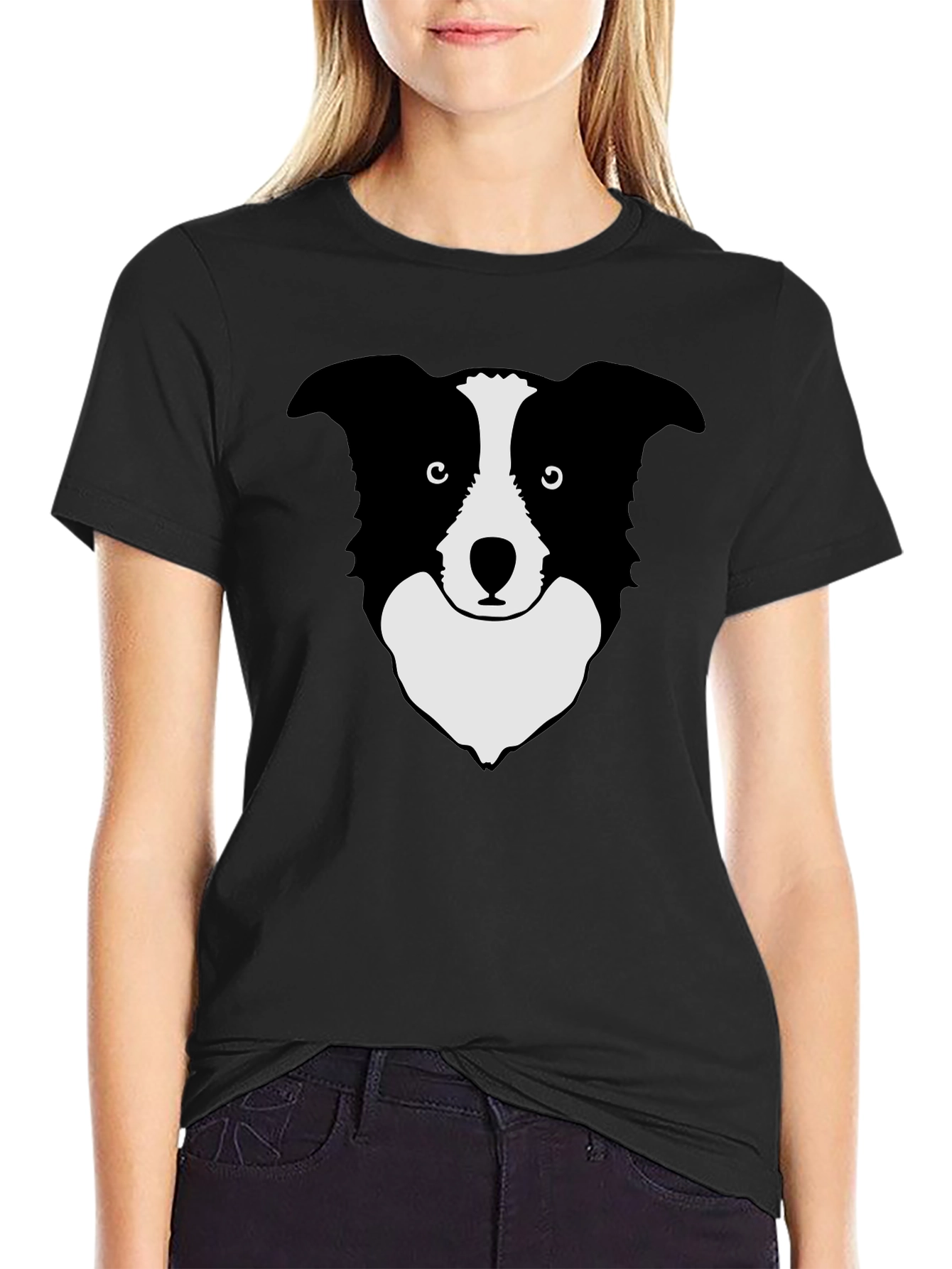 Border Collie Graphic T-Shirt - Black