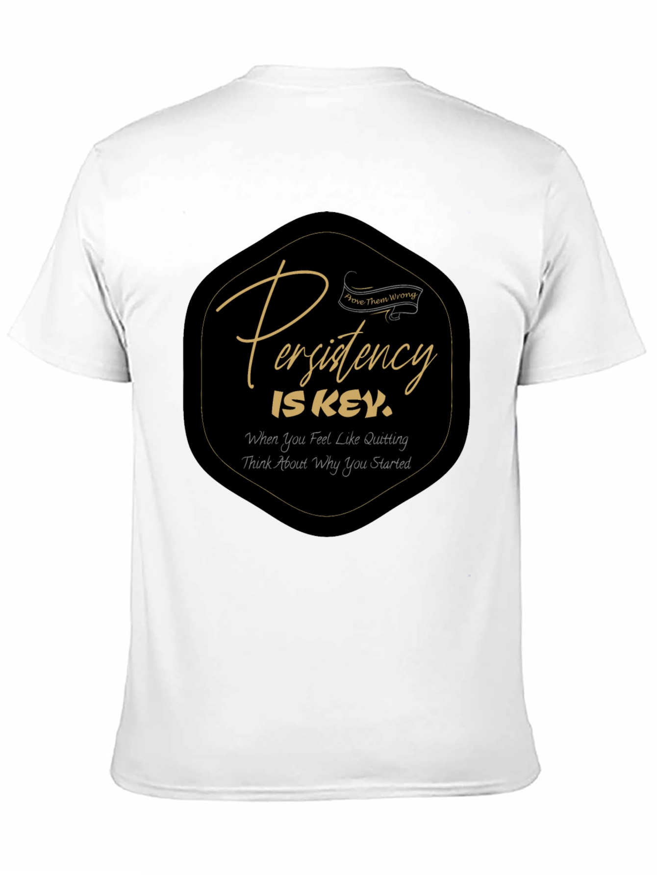Persistence Is Key Black Graphic T-Shirt