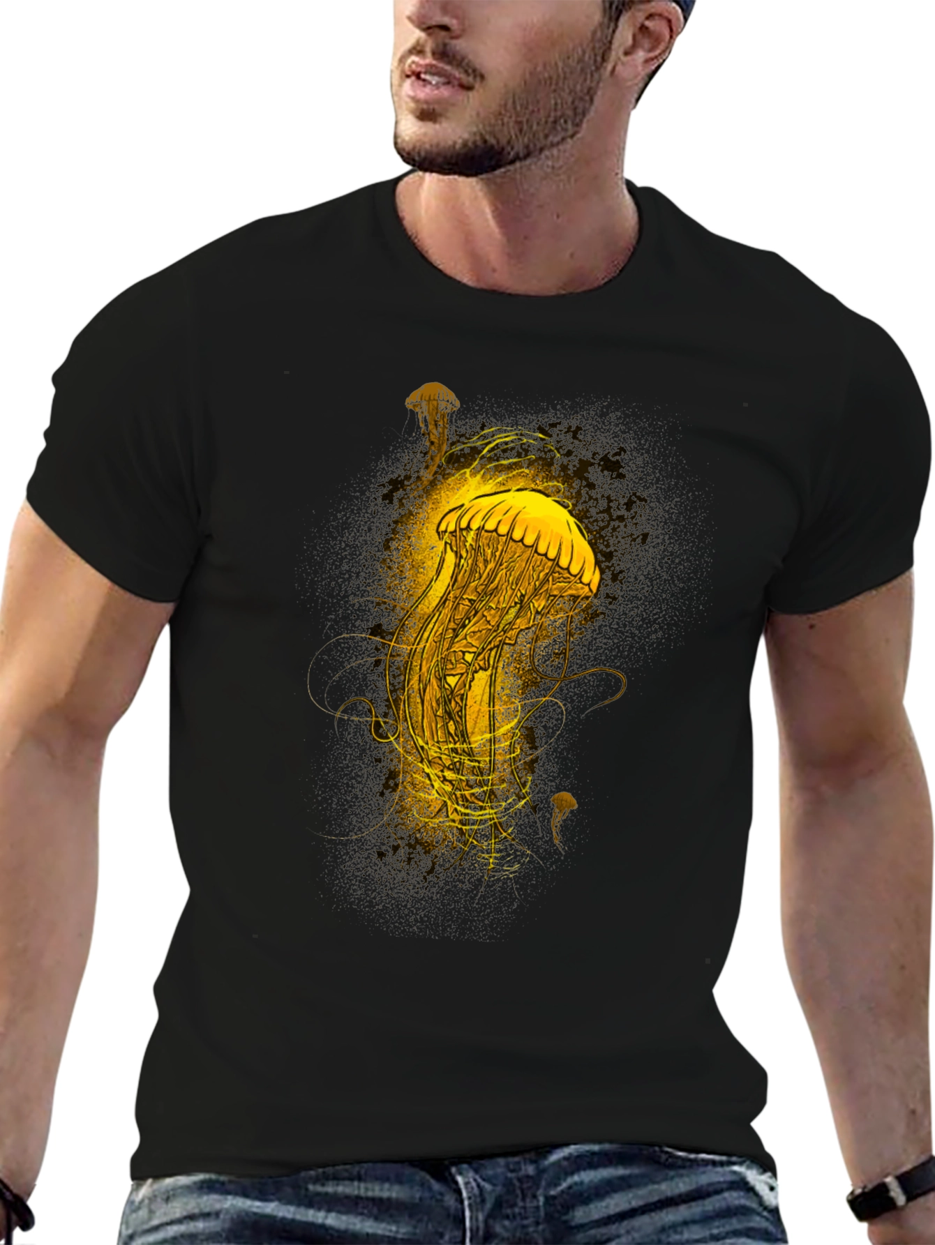 Jellyfish Graphic Black T-Shirt
