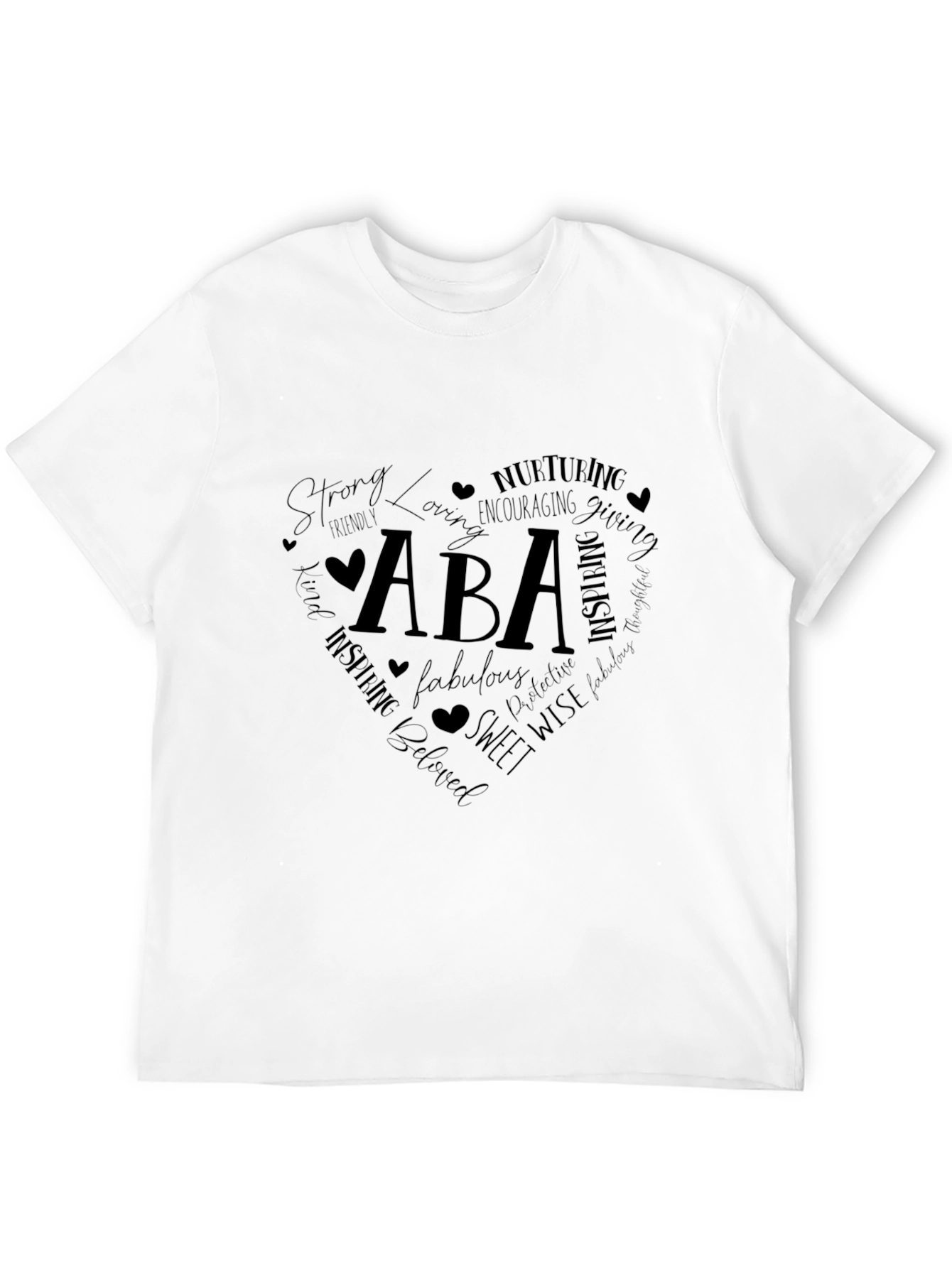 ABA Heart T-Shirt - Loving Nurturing Inspiring