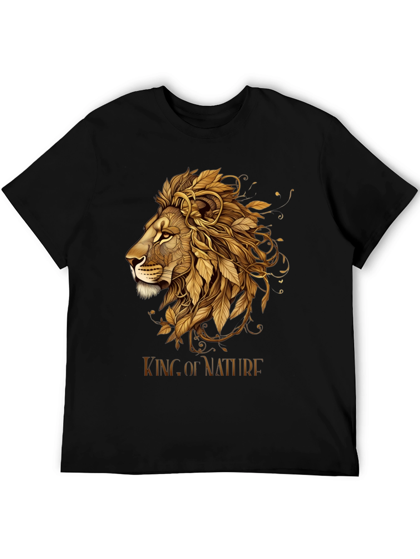 King of Nature Lion Graphic Tee - Black