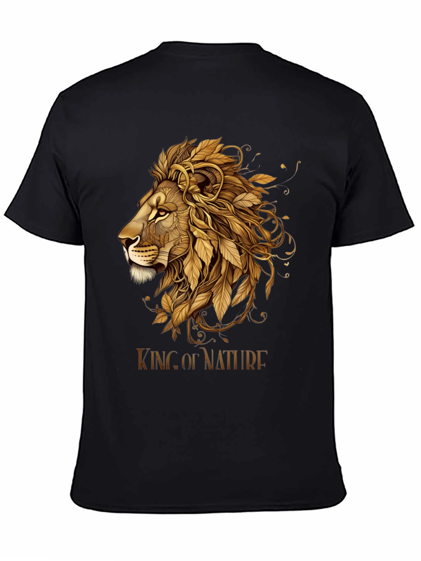 King of Nature Lion Graphic Tee - Black