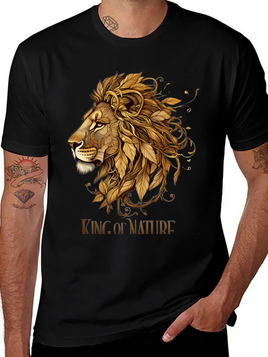King of Nature Lion Graphic Tee - Black