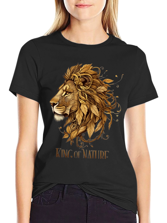 King of Nature Lion Graphic Tee - Black