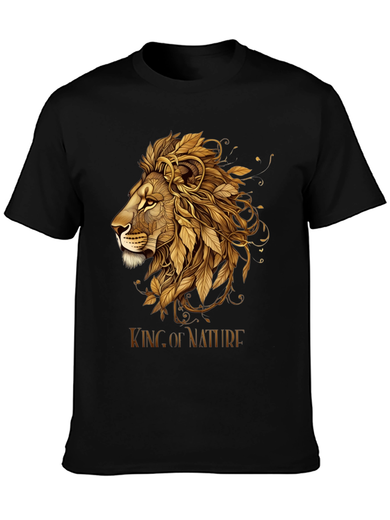 King of Nature Lion Graphic Tee - Black