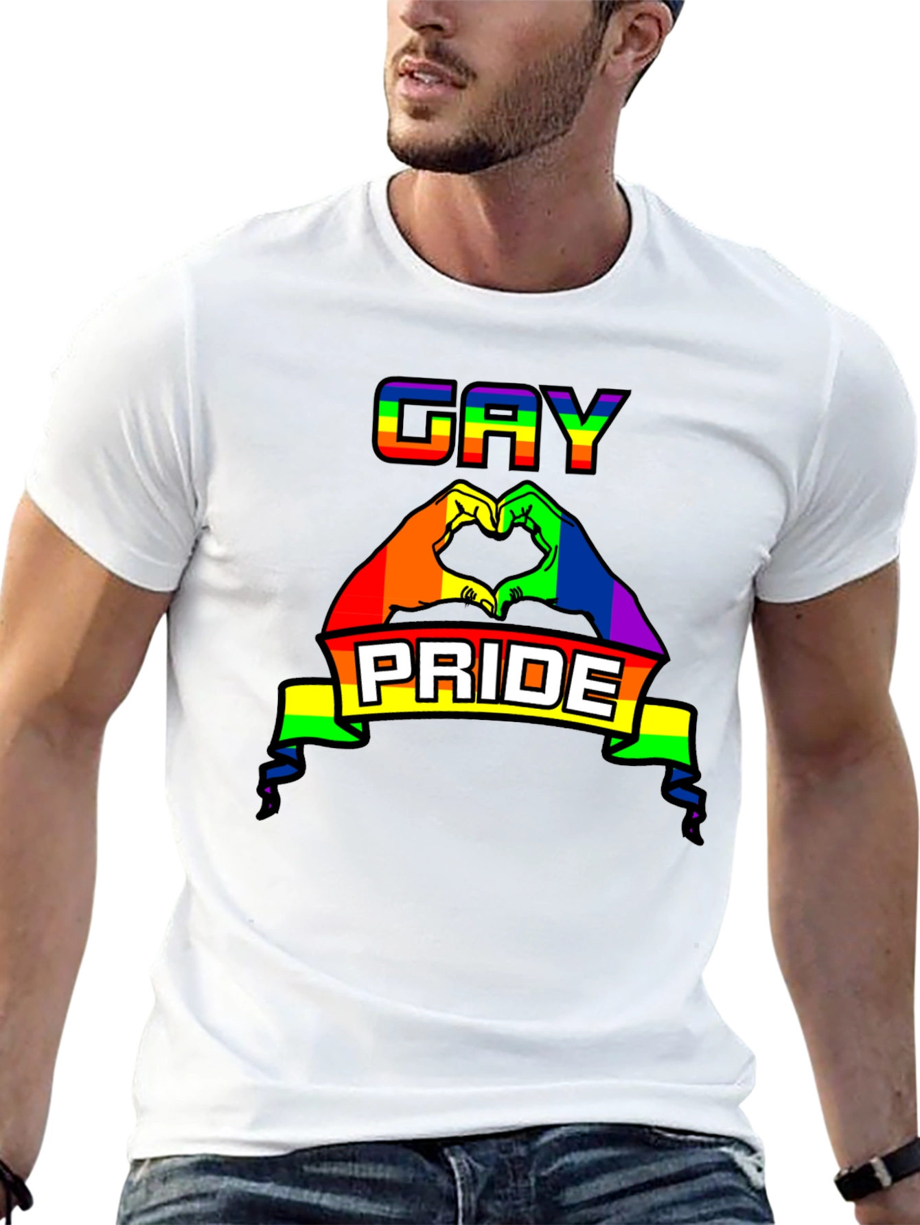Gay Pride Rainbow Graphic Tee