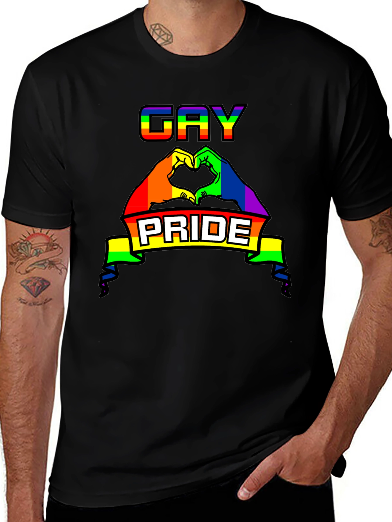 Gay Pride Rainbow Graphic Tee