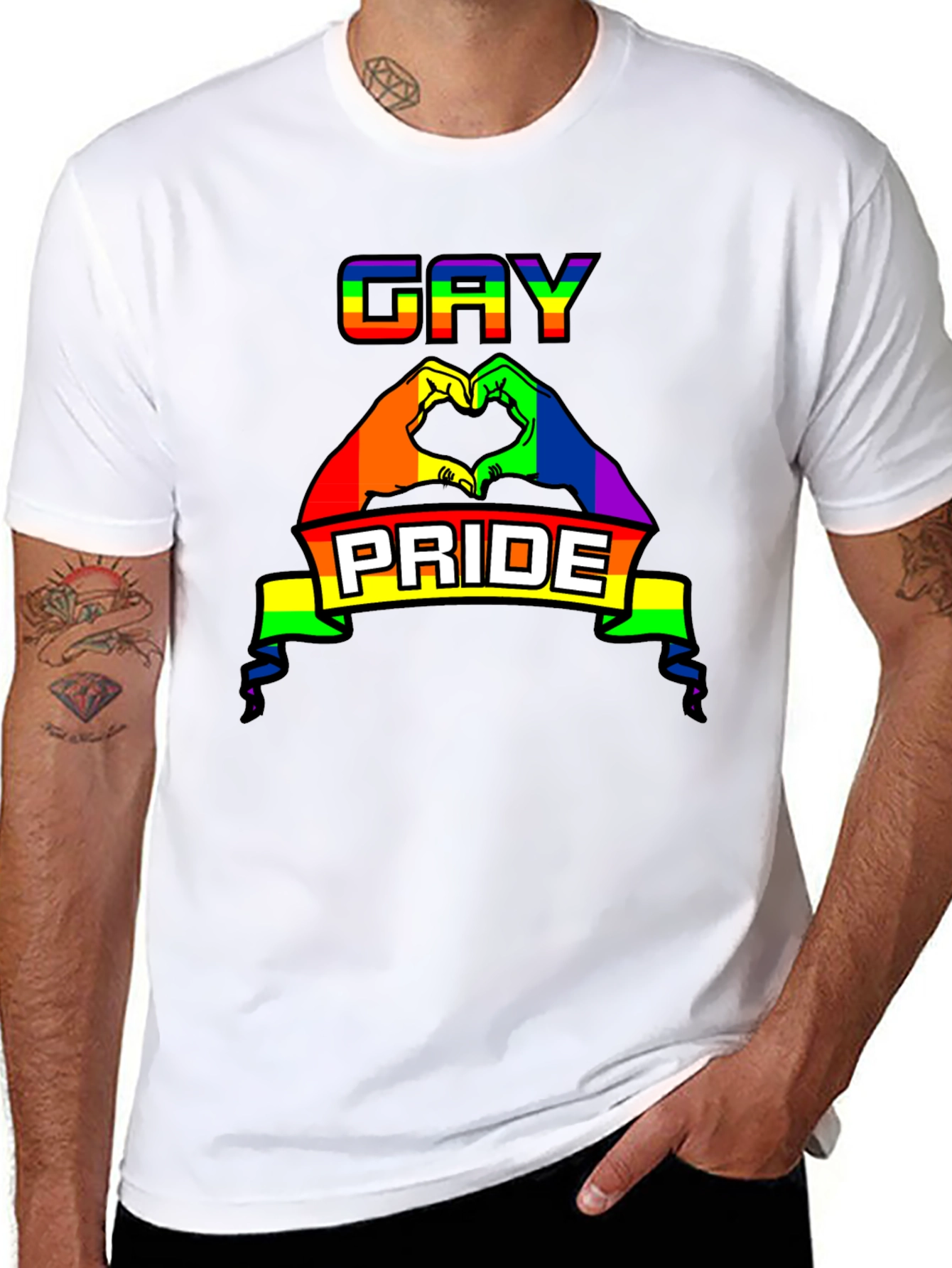 Gay Pride Rainbow Graphic Tee