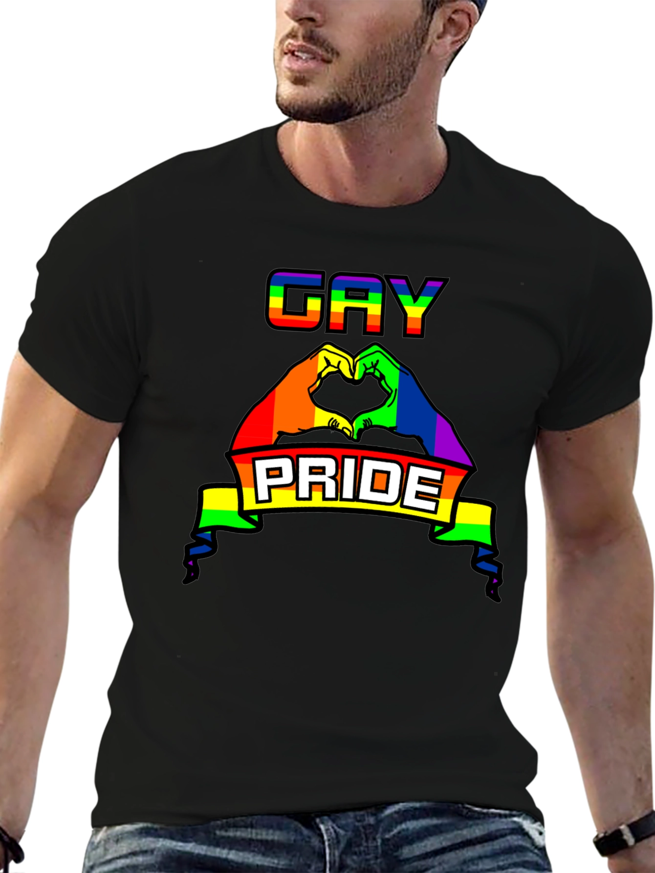 Gay Pride Rainbow Graphic Tee