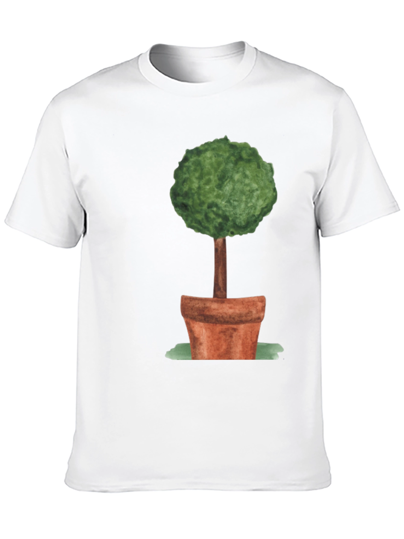Whimsical Topiary Tree Graphic Tee - Unisex Black Shirt