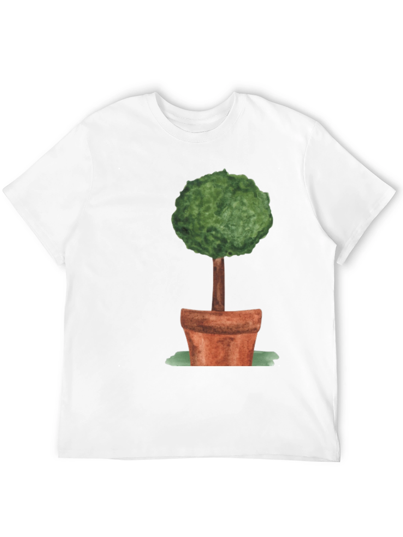 Whimsical Topiary Tree Graphic Tee - Unisex Black Shirt