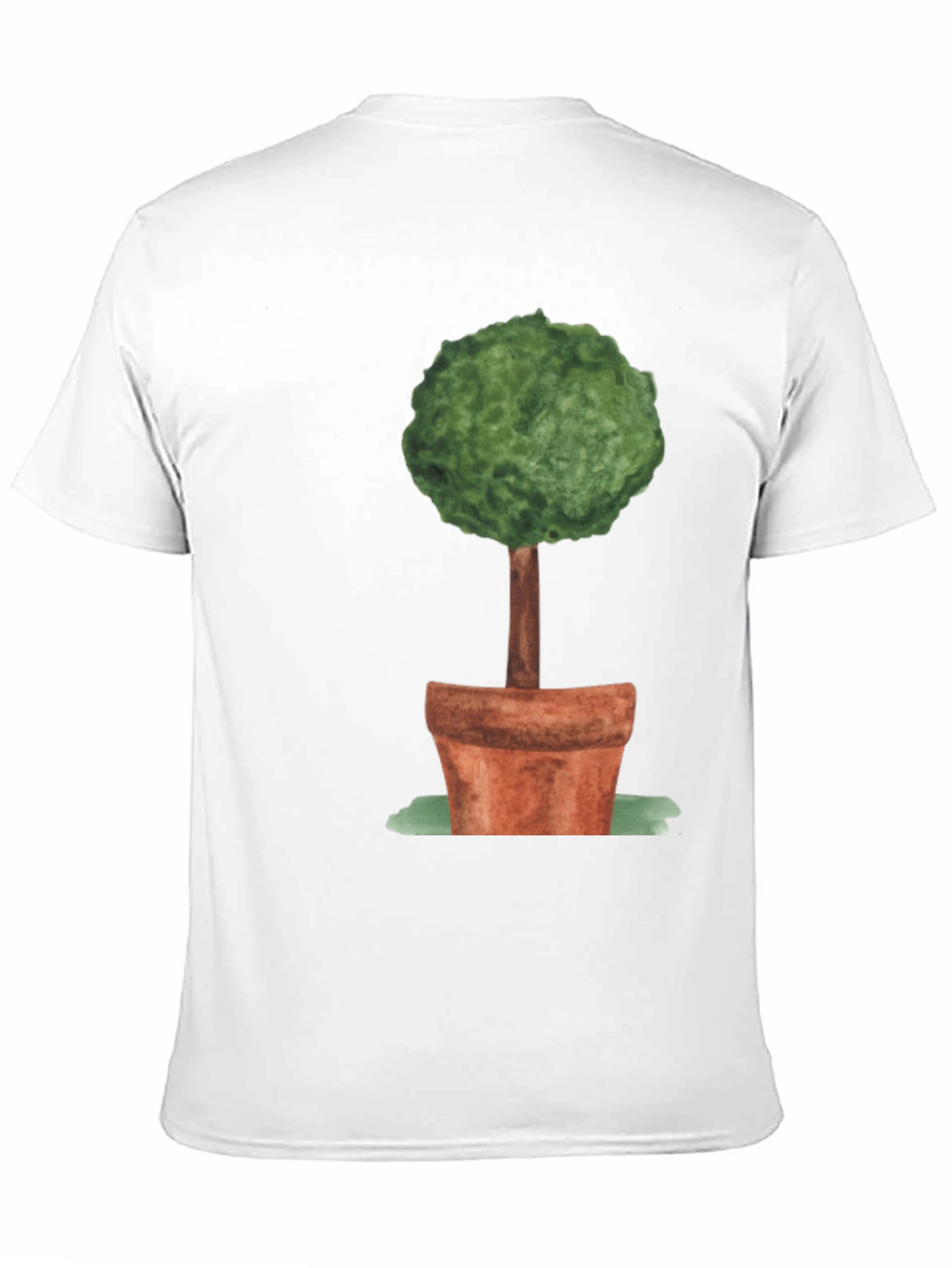 Whimsical Topiary Tree Graphic Tee - Unisex Black Shirt