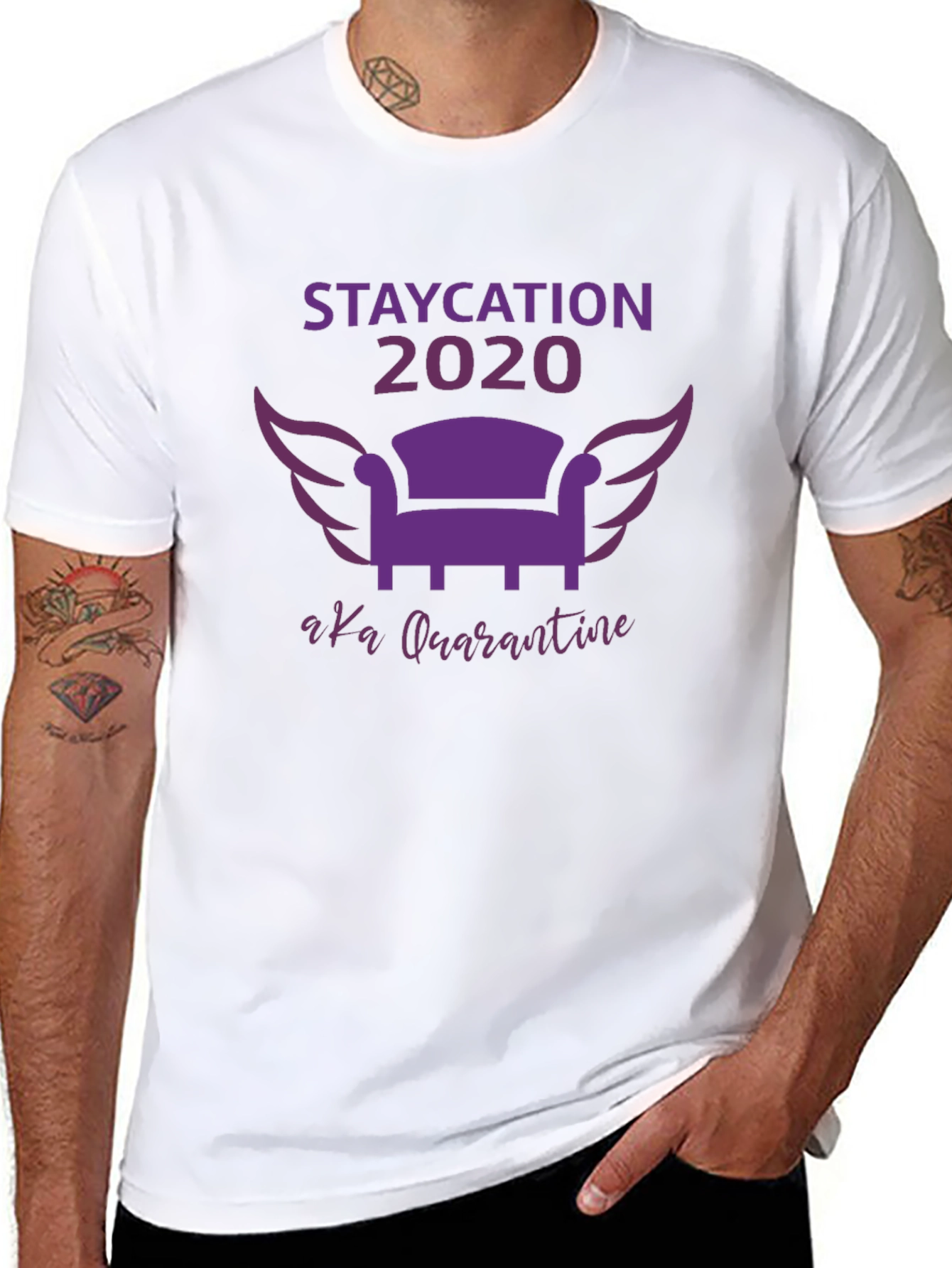 Staycation 2020 Quarantine Graphic Tee