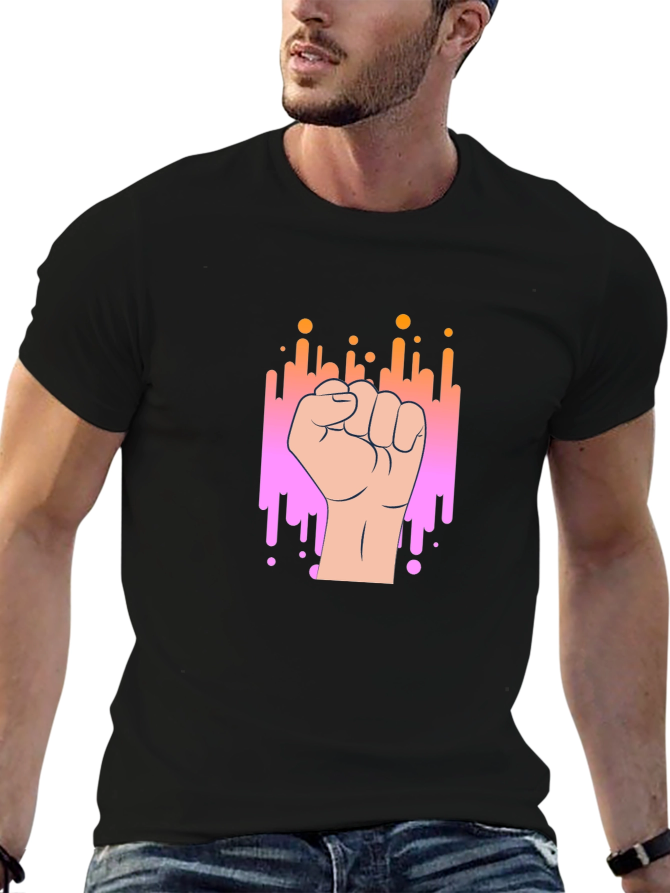 Empowered Fist Graphic Tee - Black