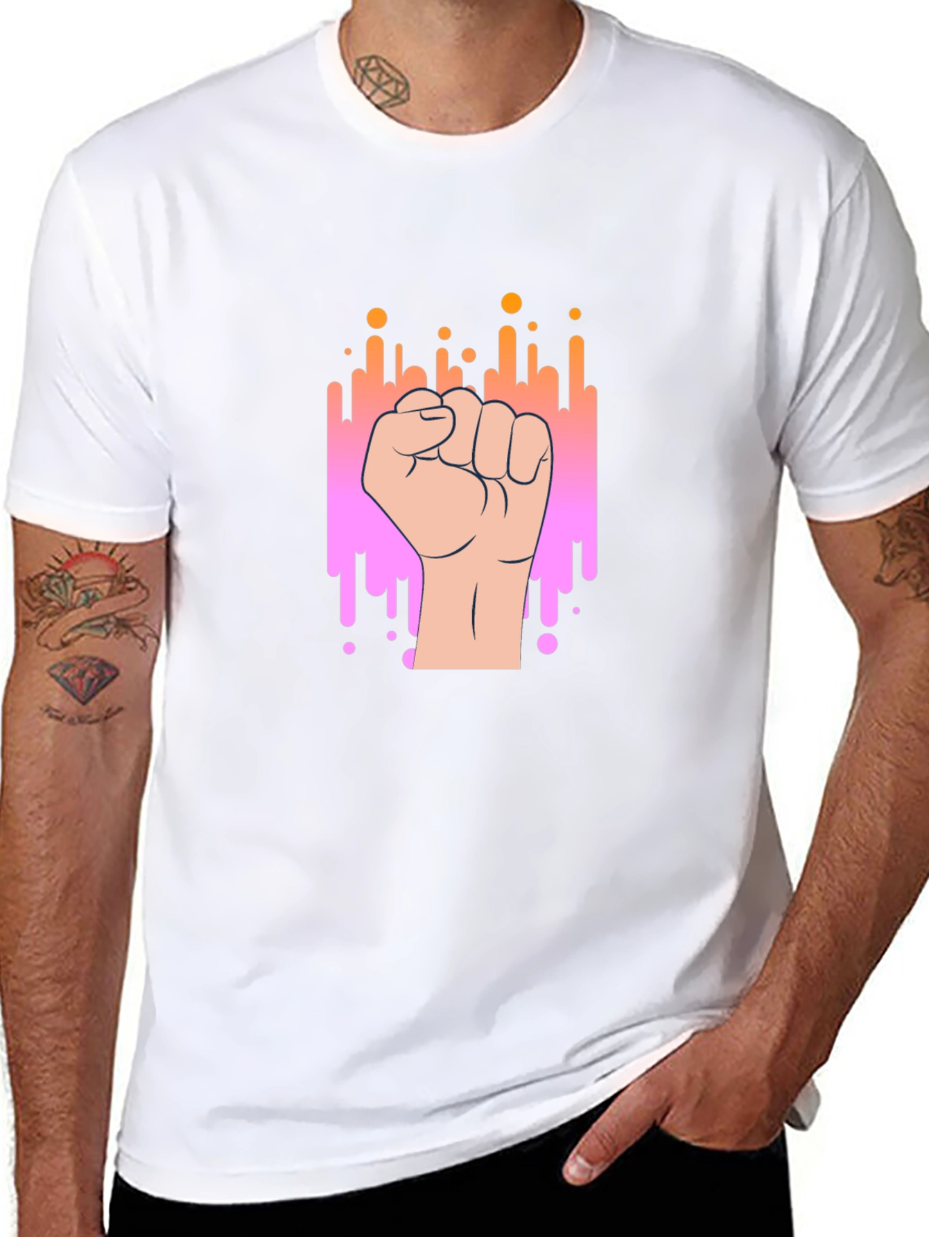 Empowered Fist Graphic Tee - Black