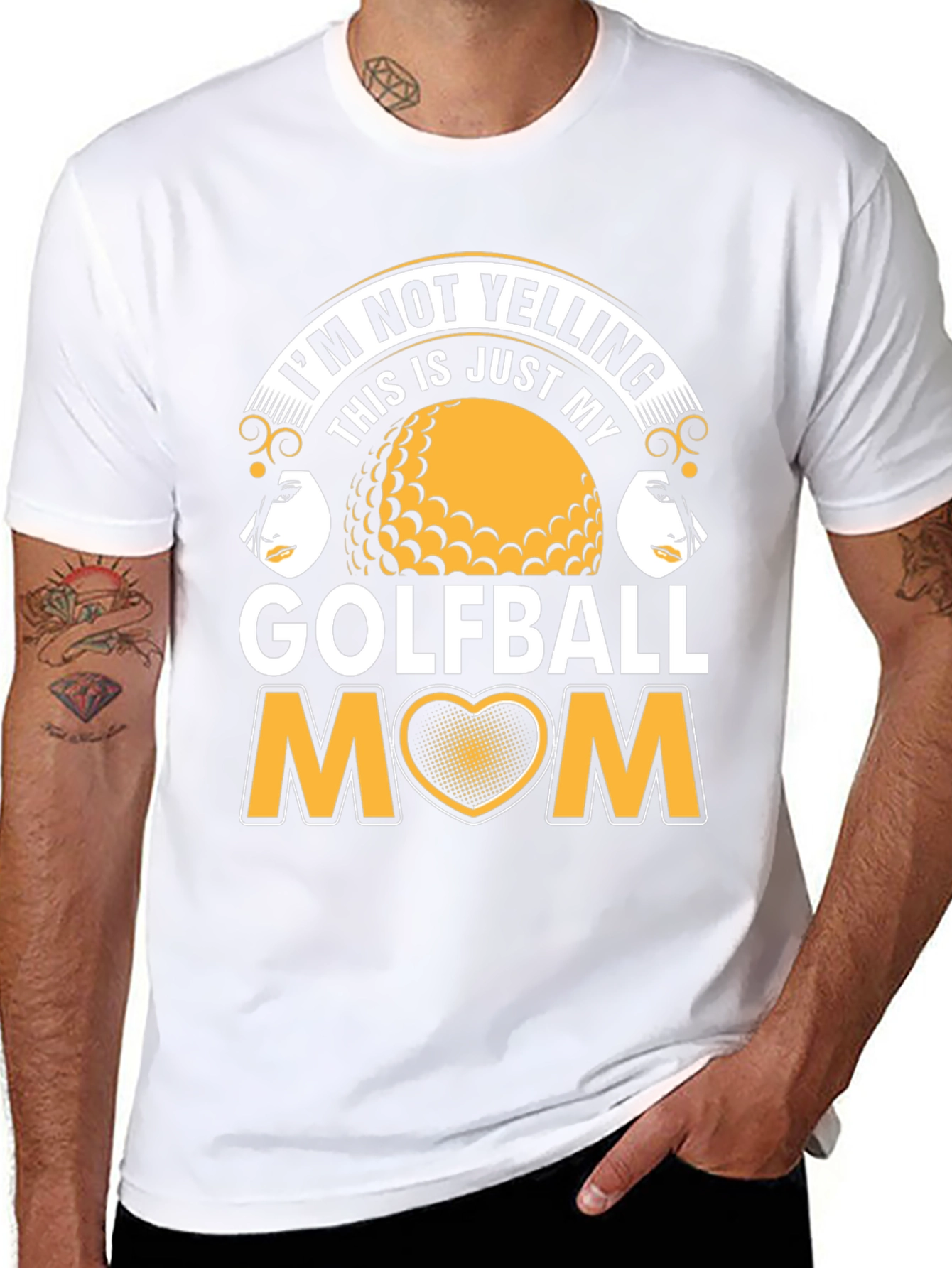 Golfball Mom T-Shirt - Im Not Yelling