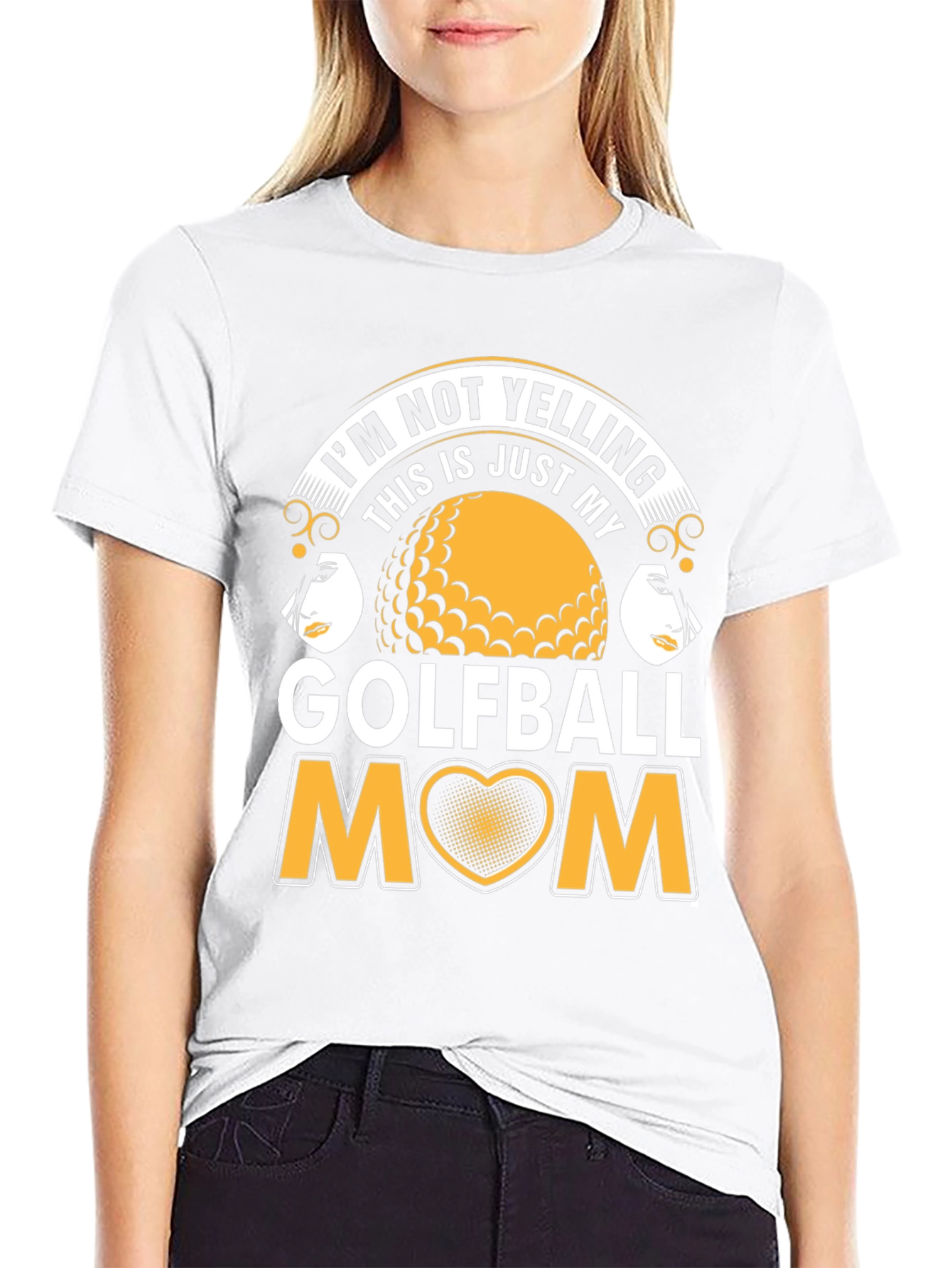 Golfball Mom T-Shirt - Im Not Yelling