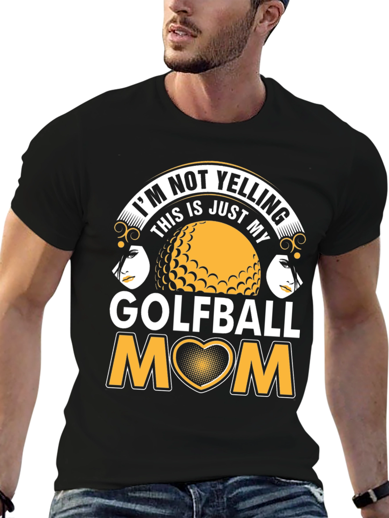 Golfball Mom T-Shirt - Im Not Yelling