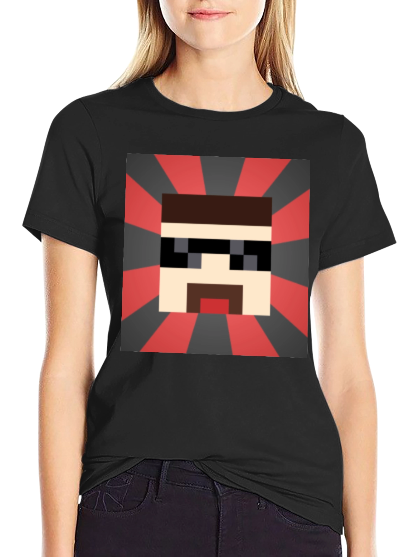 Pixelated Cool Guy T-Shirt - Retro Gaming Style