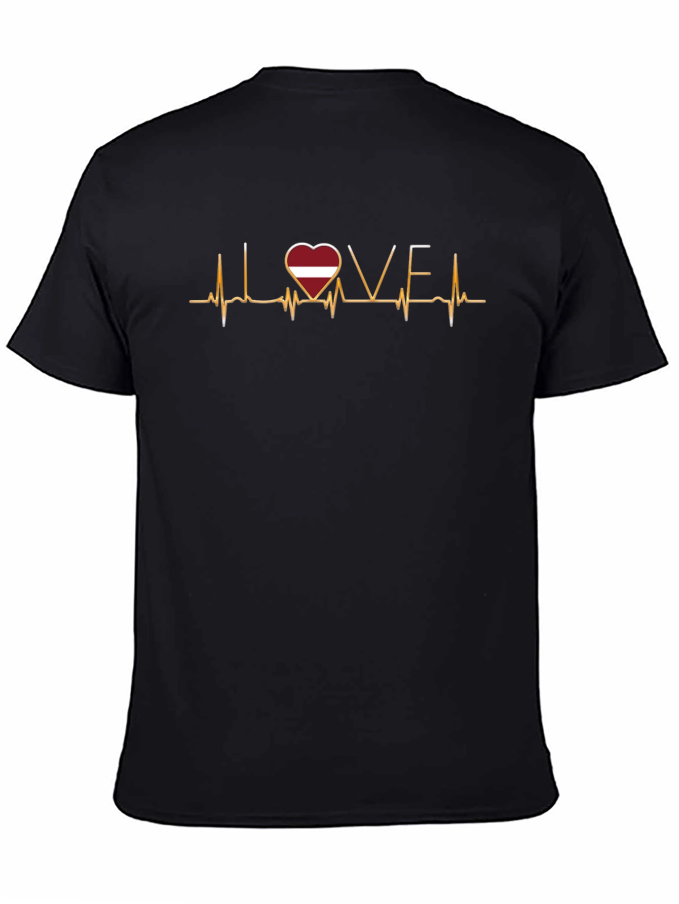 Latvia Love Heartbeat T-Shirt