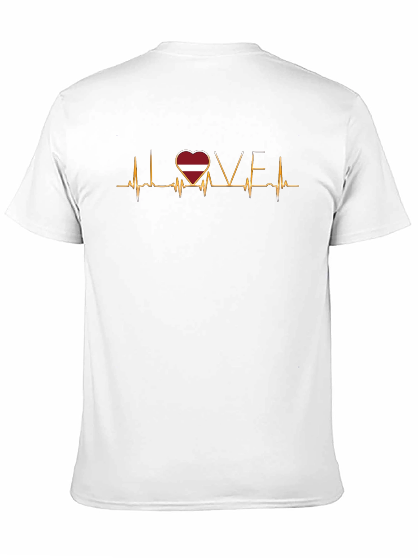 Latvia Love Heartbeat T-Shirt