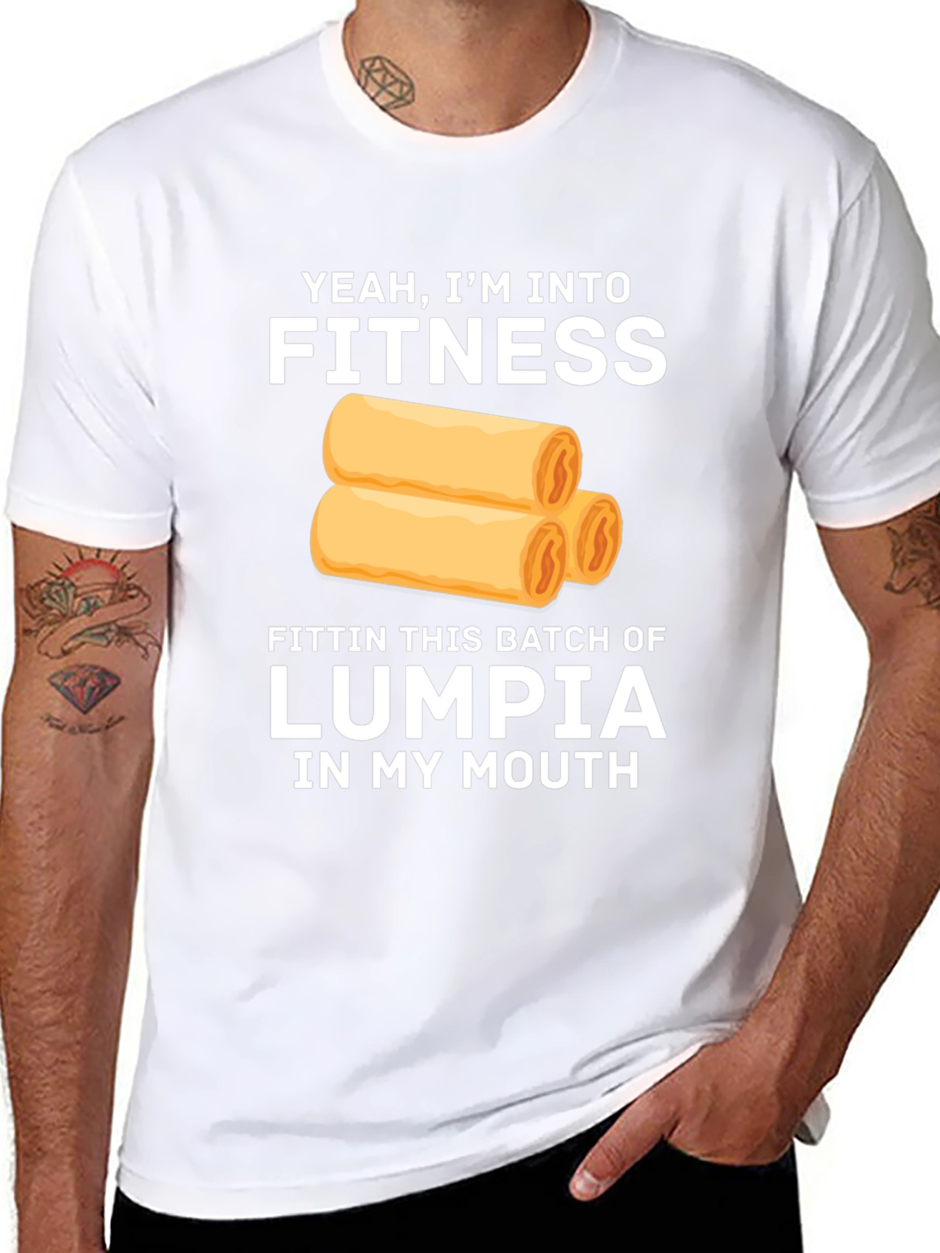 Fitness Lumpia T-Shirt - Funny Foodie Tee