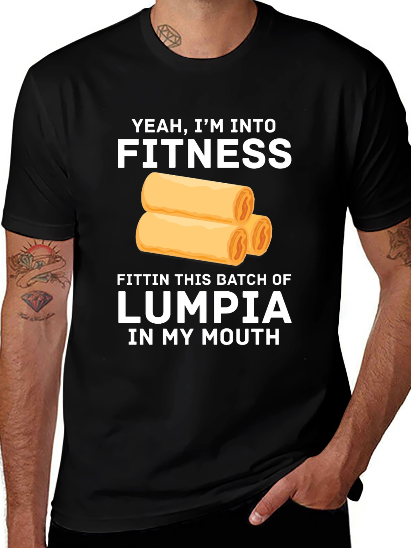 Fitness Lumpia T-Shirt - Funny Foodie Tee