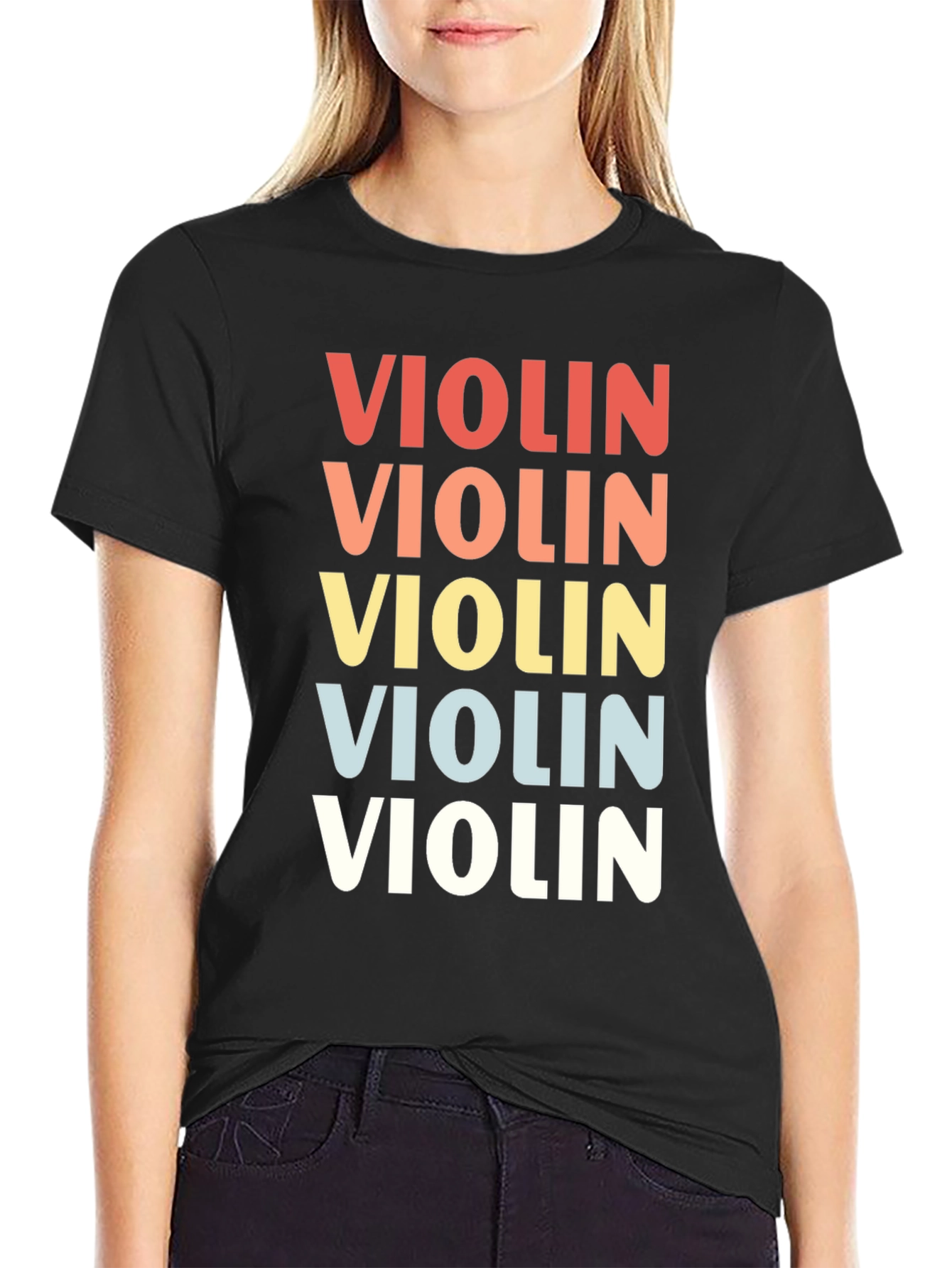Retro Violin Graphic Tee