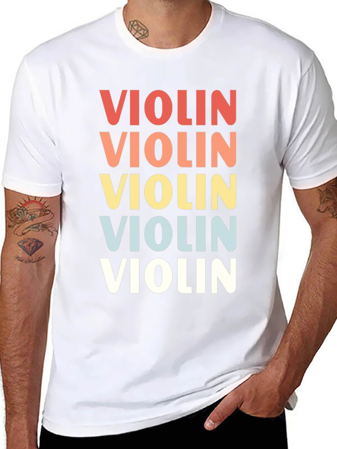 Retro Violin Graphic Tee