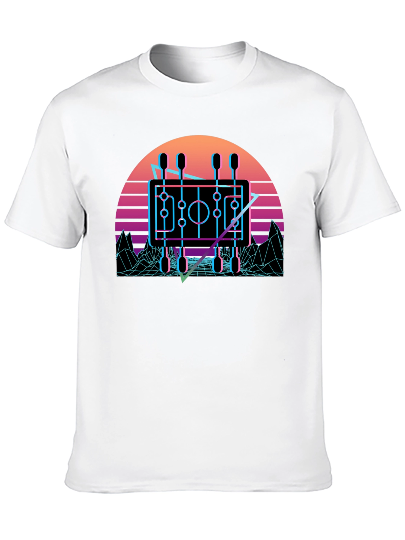 Retro Foosball T-Shirt - Synthwave Style