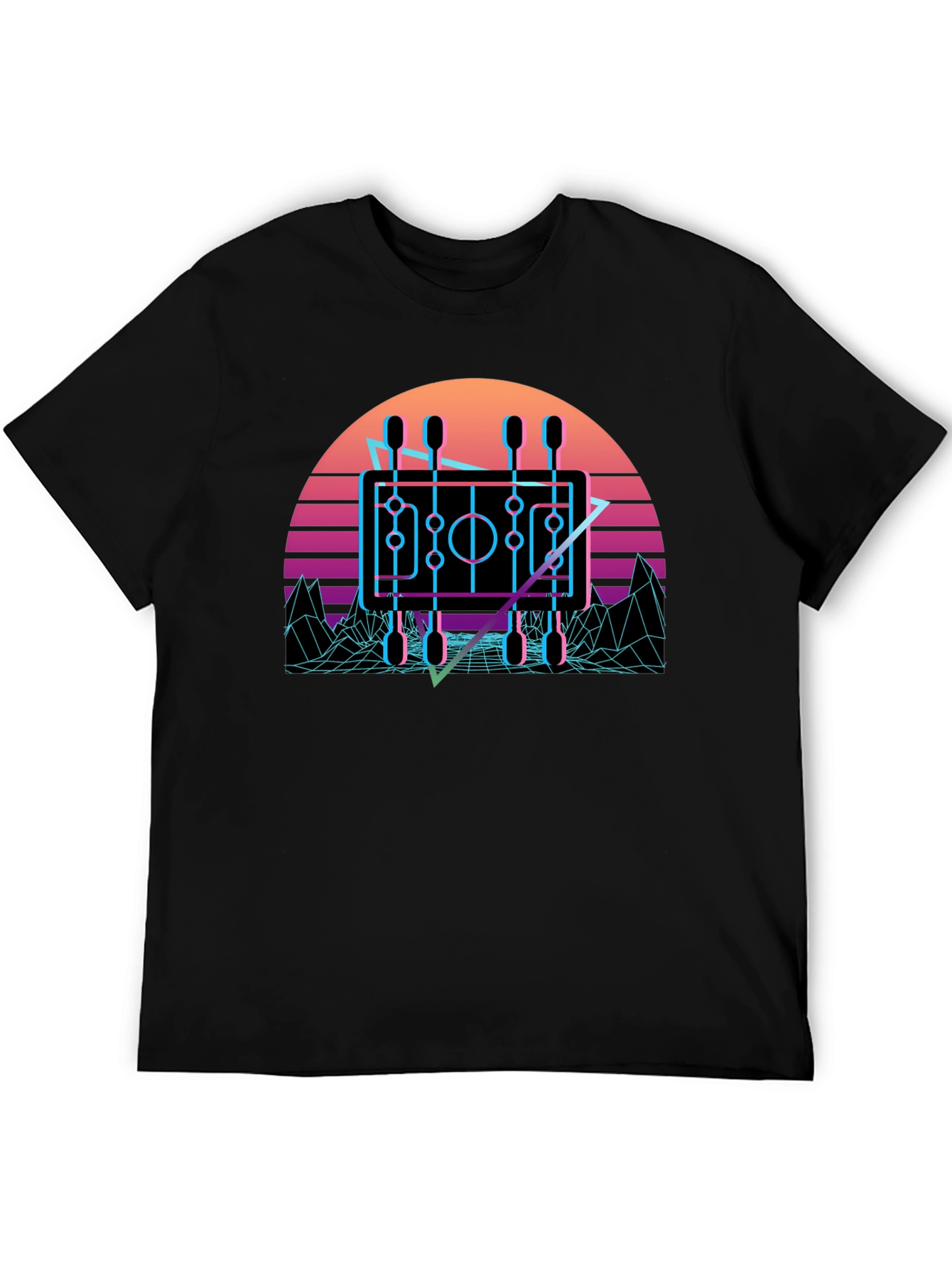 Retro Foosball T-Shirt - Synthwave Style