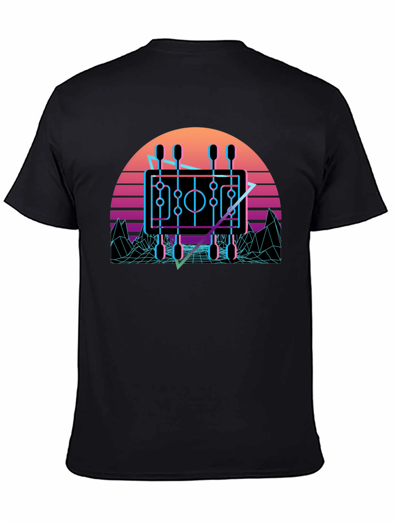 Retro Foosball T-Shirt - Synthwave Style