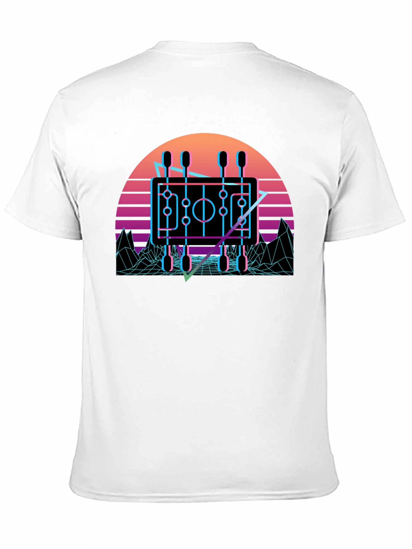 Retro Foosball T-Shirt - Synthwave Style