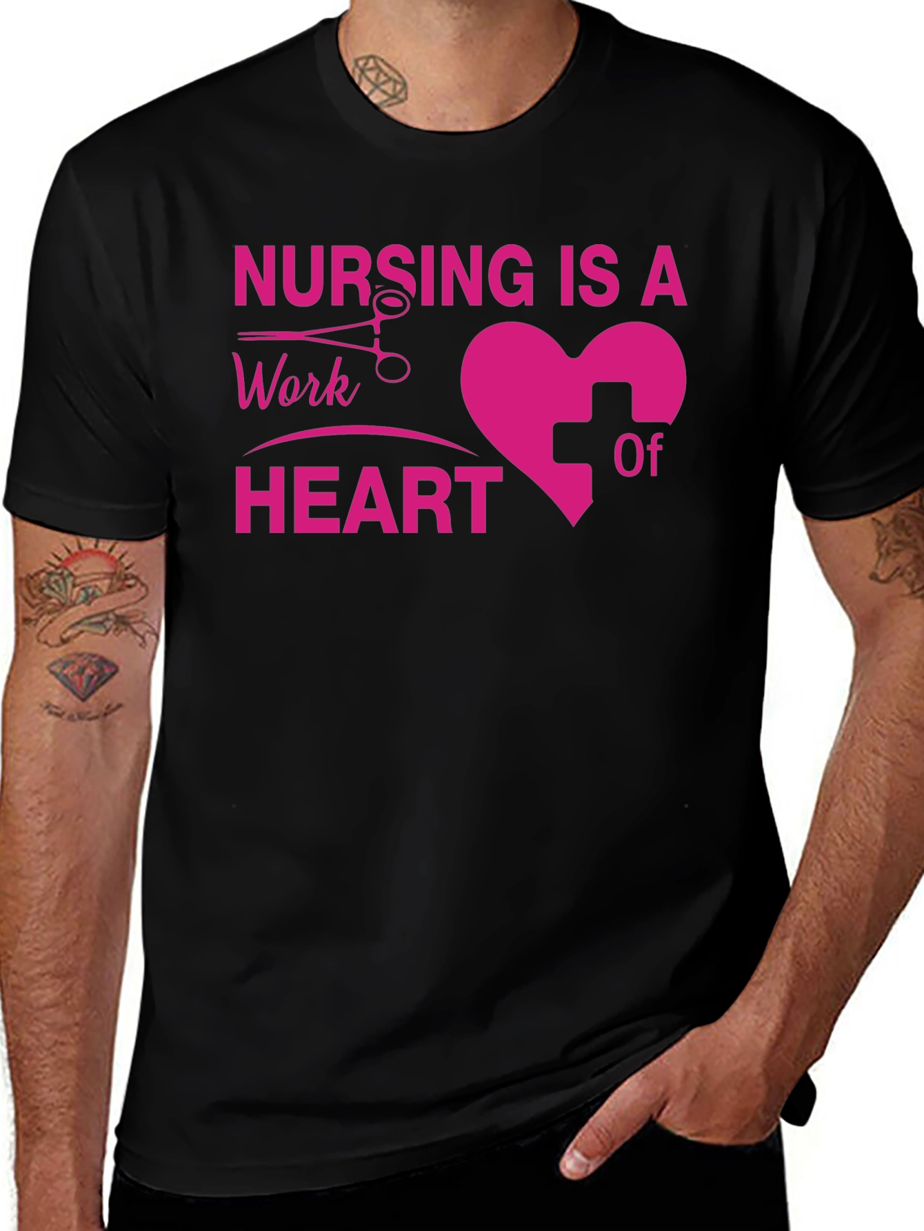 Nursing Is A Work Of Heart T-Shirt