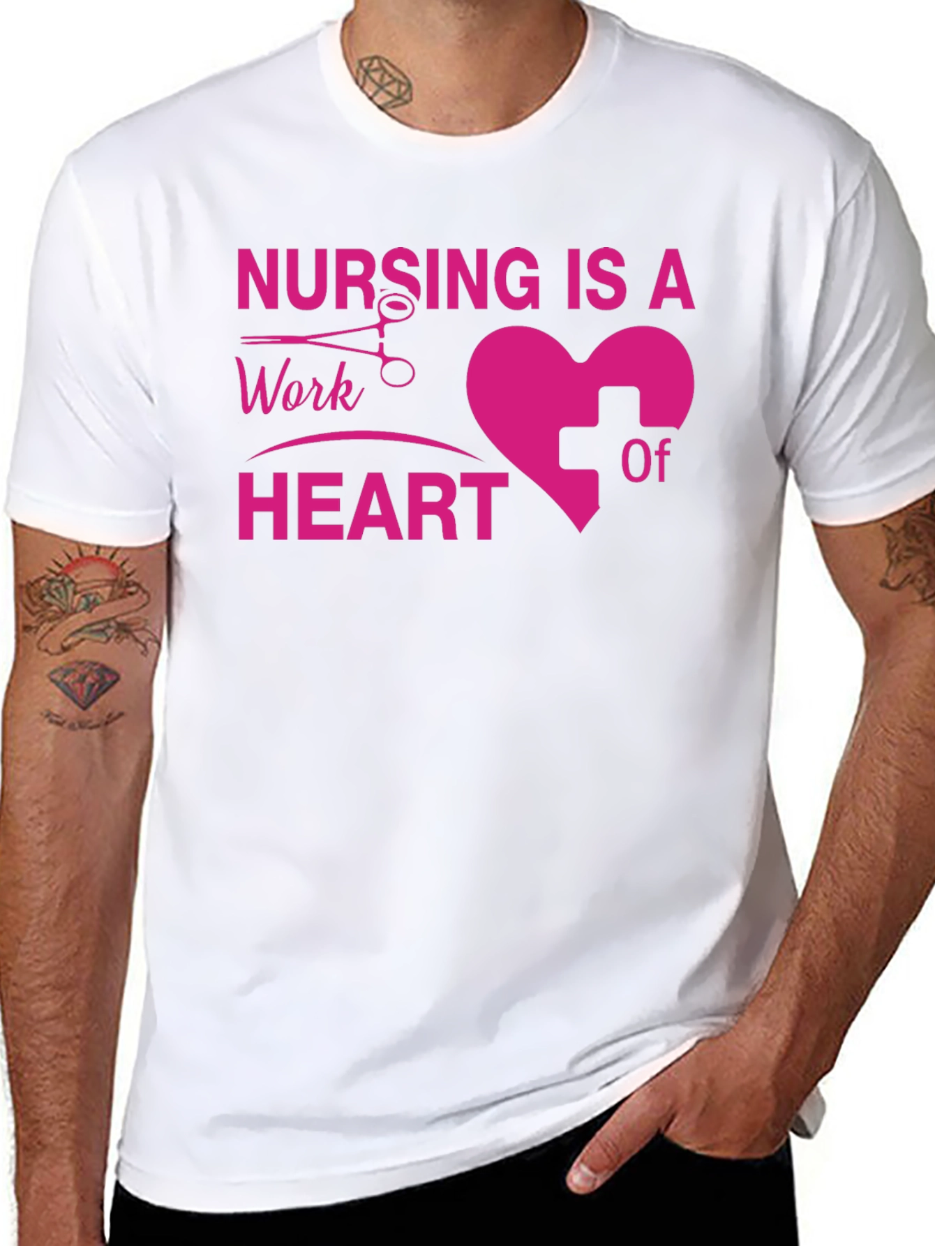Nursing Is A Work Of Heart T-Shirt