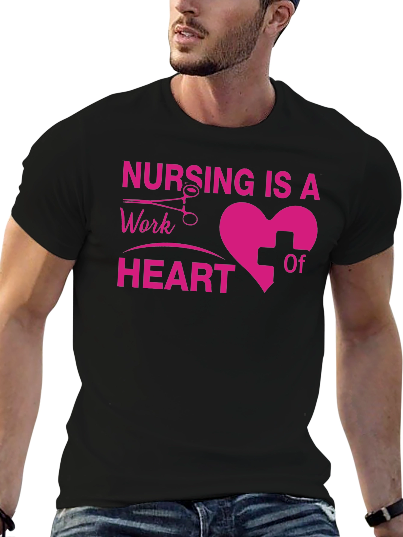 Nursing Is A Work Of Heart T-Shirt
