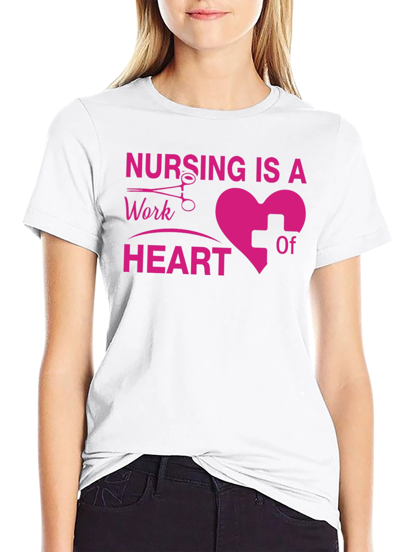 Nursing Is A Work Of Heart T-Shirt