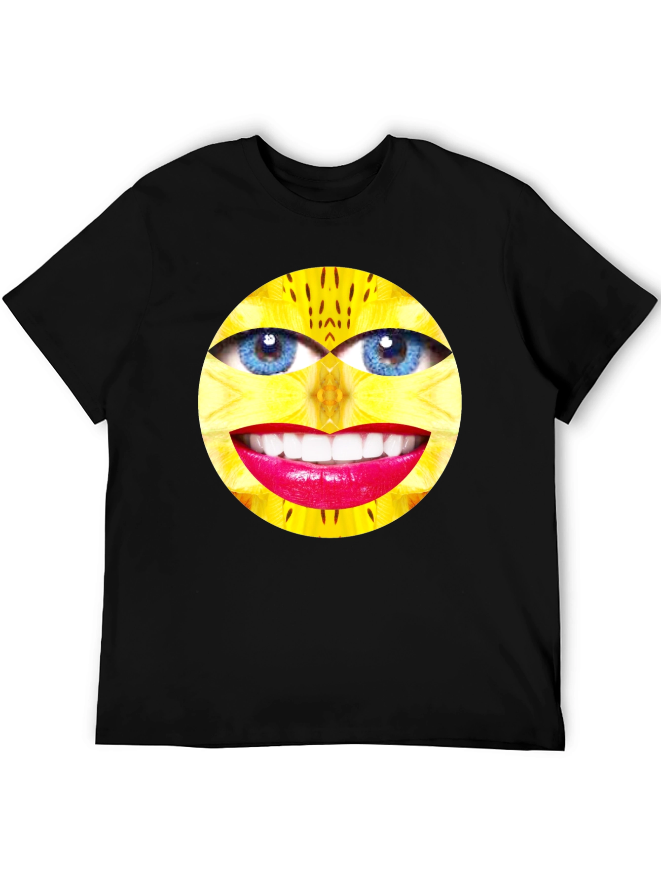 Eye Smile Graphic Black T-Shirt