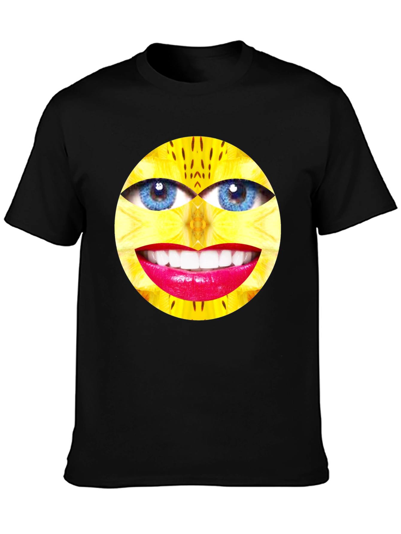 Eye Smile Graphic Black T-Shirt
