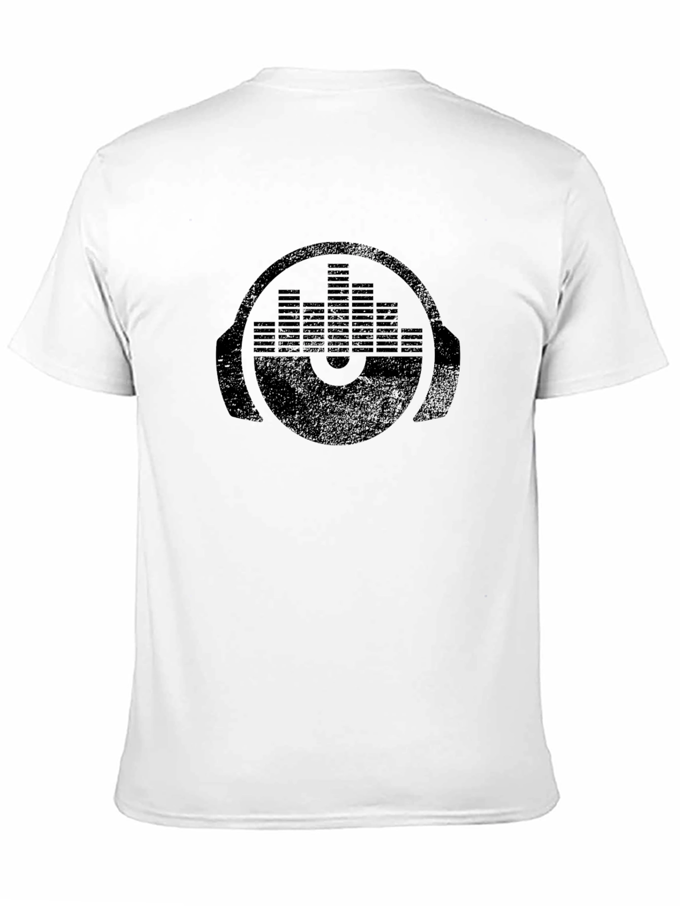 DJ Headphone Equalizer Graphic Tee - Black Cotton T-Shirt