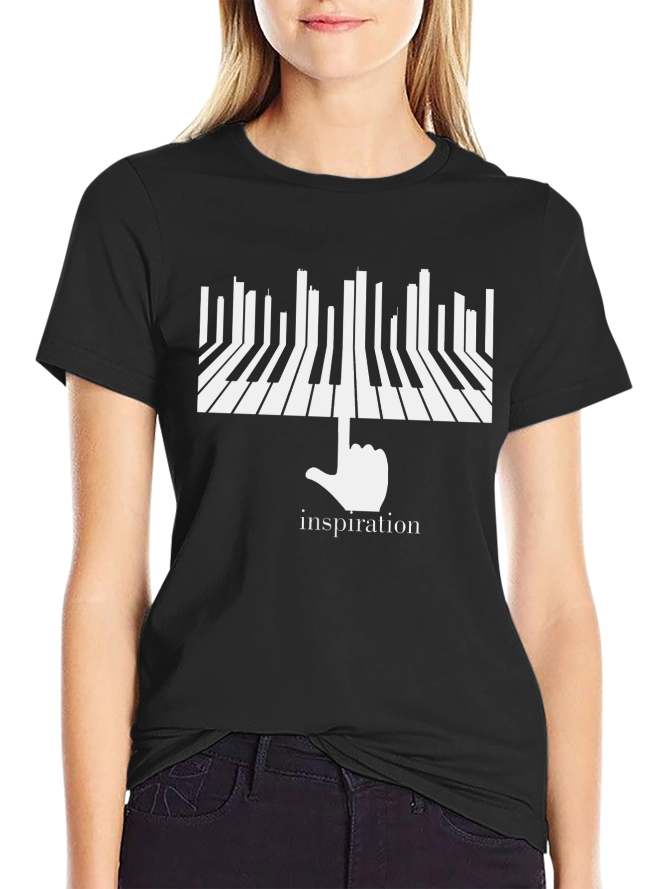 Inspiration Piano Keys T-Shirt - Black