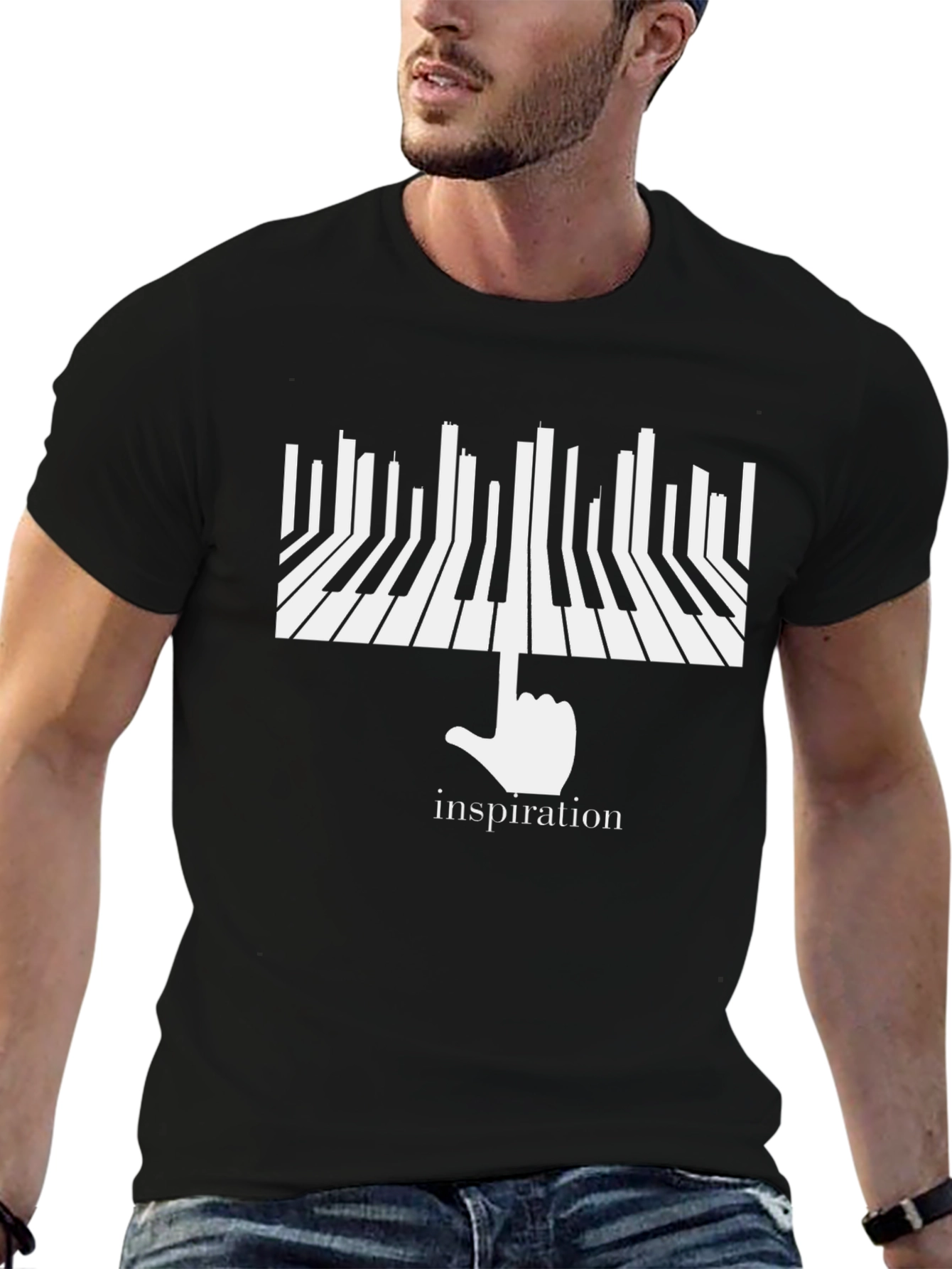 Inspiration Piano Keys T-Shirt - Black