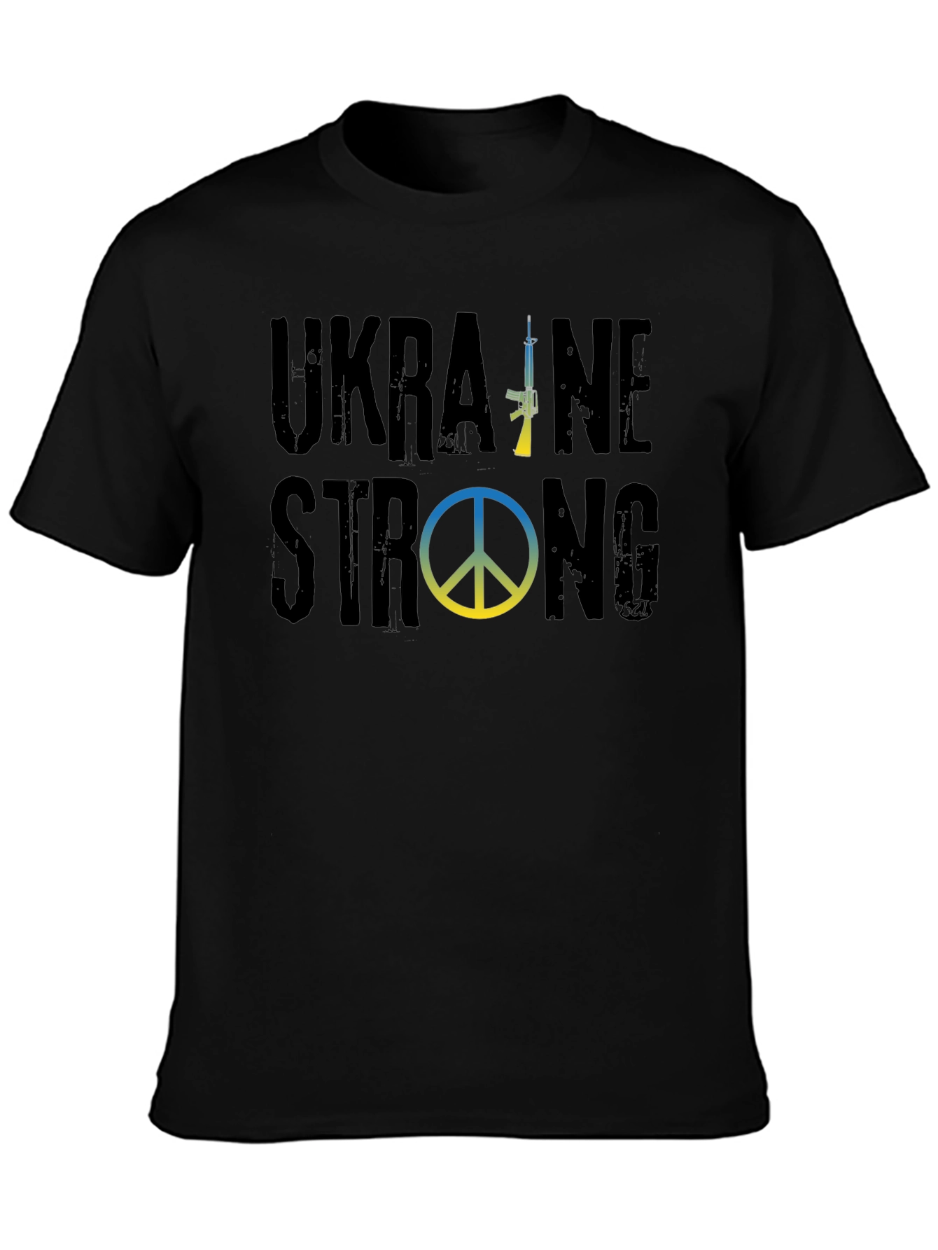 Ukraine Strong Graphic T-Shirt - Black